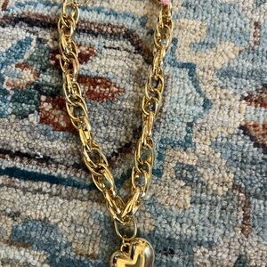 Gold Heart Pendant Necklace